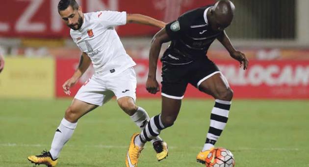 Alfred Effiong (right) is proving to be an asset for Balzan  Photo: Domenic Aquilina