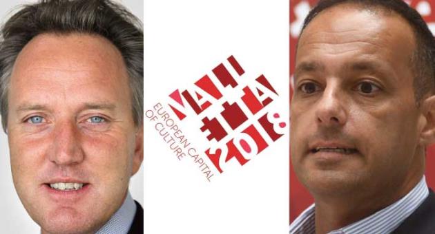 LF2018 CEO Tjeerd van Bekkum, Right: Valletta 2018 chairman Jason Micallef