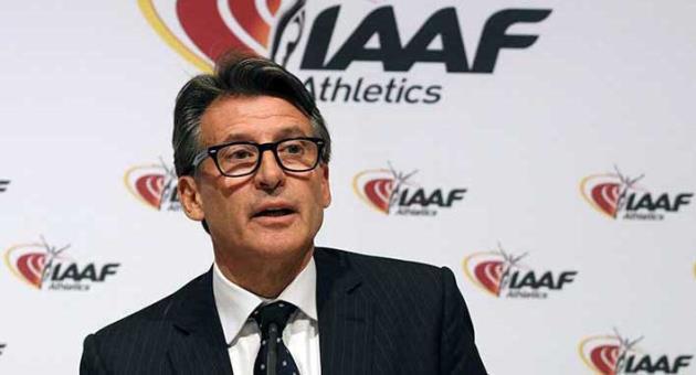 In this June 17, 2016 file photo, IAAF President Sebastian Coe speaks during a news conference after a meeting of the IAAF Council at the Grand Hotel in Vienna, Austria. From Nov. 1, 2018 the IAAF will limit entry for all international events from 400 meters through the mile to women with testosterone levels below a specified level. (AP Photo/Ronald Zak, File)