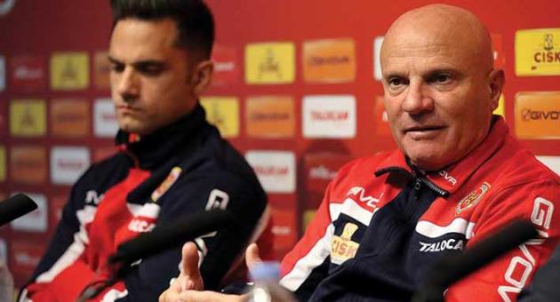 Malta national team coach Ray Farrugia speaks ahead of Malta's UEFA National League qualifier against Kosovo. Photo: Domenic Aquilina