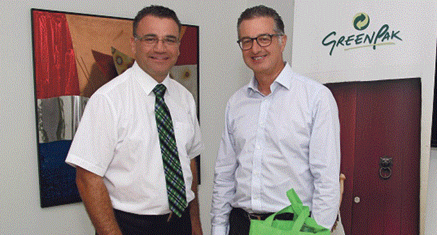 Opposition spokesman for local government David Agius during his meeting with GreenPak’s CEO Ing. Mario Schembri