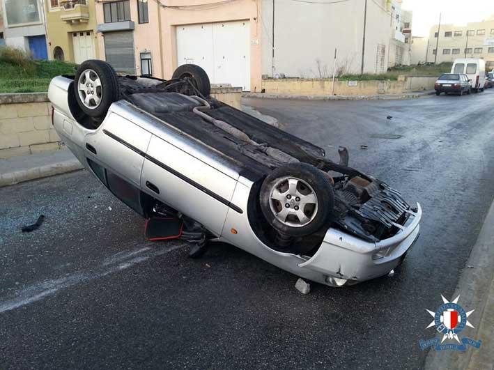 Gozitan driver in hospital after car overturns in Qormi - The Malta ...