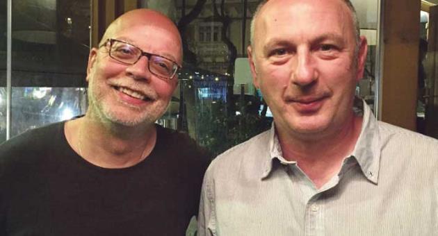 Dr Claude Mangion, head of the Department of Philosophy at the University of Malta (left) with Dr Neb Kujundzic