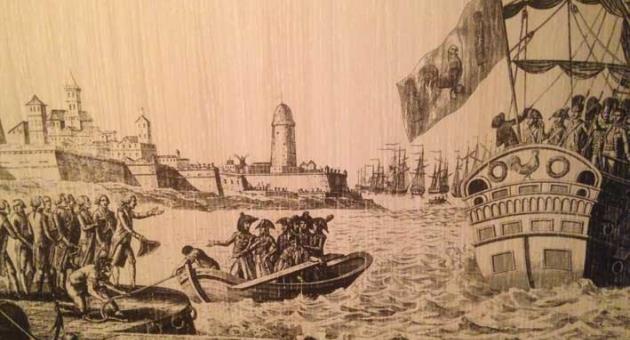 General Bonaparte landing in Valletta in June 1798.
