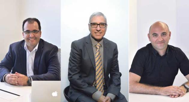 Malcolm Micallef, General; 	Peter Bugeja, General Manager, PTL Manager, Stride Technology; Stefan Farrugia, General Manager, Eunoia