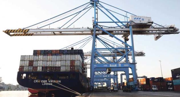 The CMA CGM Virginia, pictured here at the Malta Freeport, is operating a newly launched weekly service to India, Pakistan and the Arabian Gulf. 