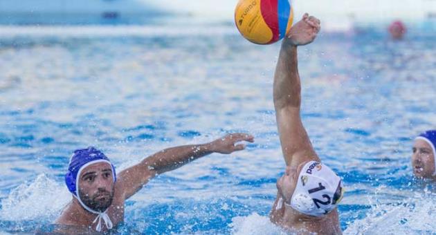 A great block by Sliema's Molina on Neptunes Jordon Camilleri. Photo: Jonathan Bugeja