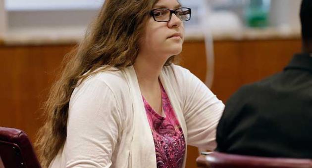 In this Sept. 13, 2017 file photo, Anissa Weier, listens as former teachers testify during her trial in Waukesha County Court, in Waukesha, Wis. 