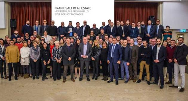 The team of consultants, marketing team and Frank Salt Real Estate directors at the Sole Agency packages launch
