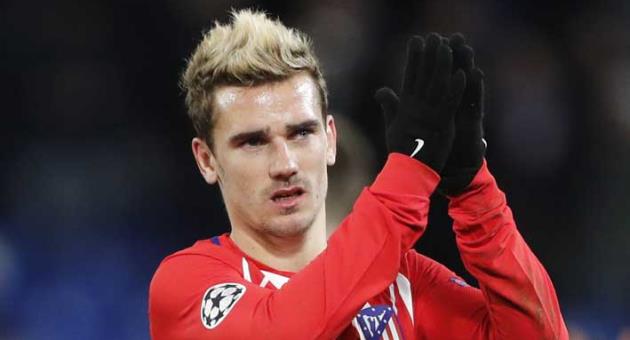In this Tuesday, Dec. 5, 2017 file photo, Atletico's Antoine Griezmann greets fans after their 1-1 draw in the Champions League Group C soccer match againt Chelsea at Stamford Bridge stadium in London. (AP Photo/Frank Augstein, File) 