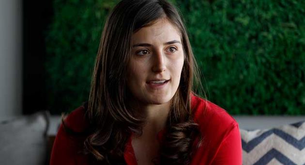 In this Thursday, Oct. 26, 2017 file photo, Sauber driver Tatiana Calderon talks during an interview in Mexico City. Formula One team Sauber has signed on Tuesday, March 6, 2018 Colombian driver Tatiana Calderon as its test driver for 2018. The 24-year-old Calderon was the team’s development driver last season. The team says “she will be completing simulator training sessions and coaching with engineers” during gran prix weekends and at the team’s headquarters in Switzerland. (AP Photo/Eduardo Verdugo, file)