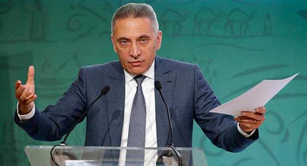 Head of Morocco's Bid Committee Moulay Hafid Elalamy speaks during a press conference to promote Morocco's bid for the 2026 soccer World Cup after the visit of the Task Force in Casablanca, Morocco, Friday April 20, 2018. (AP Photo/Abdeljalil Bounhar)