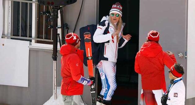 In this Feb. 21, 2018, file photo, United States' Lindsey Vonn heads into the doping control room after competing in women's downhill at the Winter Olympics in Jeongseon, South Korea. Questions over the integrity of sample-collection bottles led to frustration from athletes at this year’s Winter Olympics, including two who tightened their bottles so tightly, they cracked the caps. In all, there were 3,189 tests conducted. (AP Photo/Charlie Riedel, File)