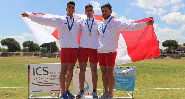 All Malta Podium - Gold for Jacob El Aida Chaffey, Silver for Omar El Aida Chaffey and Bronze for Kurt Zahra