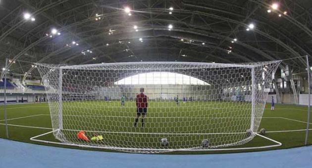 This photo taken on Thursday, May 17, 2018, shows an indoor football pitch at the Olympic Sports Center in Saransk, Russia. Russia is trying to wipe its sports reputation clean by hosting the World Cup after years of doping scandals. In the host city of Saransk, a training center notorious for doping abuses and tainted medals will now be the home of Panama’s football team. Photo:?AP