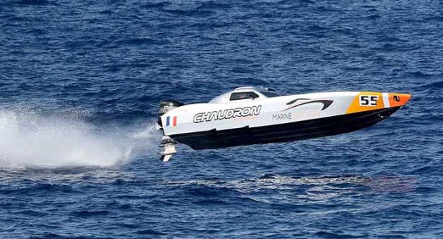 The Team Marine Diffusion boat with driver Dominique Martini  and co-driver Jean-Luc Martini (FRA) ran out worthy winners in the afternoon's race. Photo © Domenic Aquilina