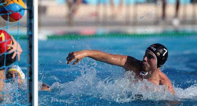 San Giljan TUM Invest's Ben Plumpton slots home his side's third against Valletta Videoslots. Photo: Domenic Aquilina