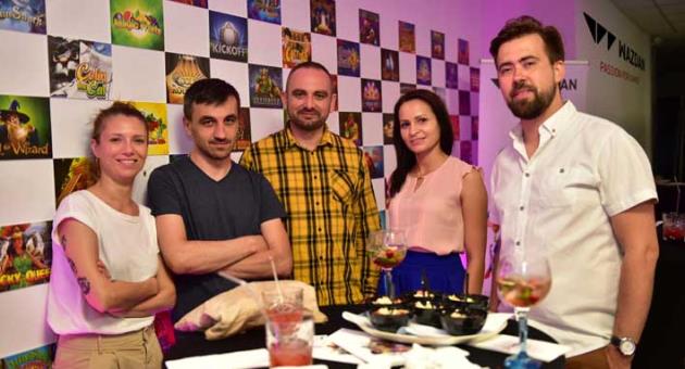 Wazdan hosted partners, operators and the media to inaugurate their new offices in the igaming capital of Europe. From the right: Wazdan Head of Sales Andrzej Hyla and the LV Bet Casino Team.