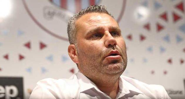 Gzira United's head coach Darren Abdilla speaks to the press ahead of the UEFA Europa League first preliminary round, second leg match against Sant Julia from Andorra. Photo © Domenic Aquilina