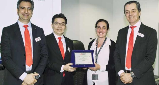 Mr Andrea Veronese, Export Sales Department Manager; Mr Tomoyuki Sugai, Branch President; Ms Katrina Attard,, General Manager Panta Marketing and Services Ltd and Mr Marcello Malavasi, Living Environmental Systems Director
