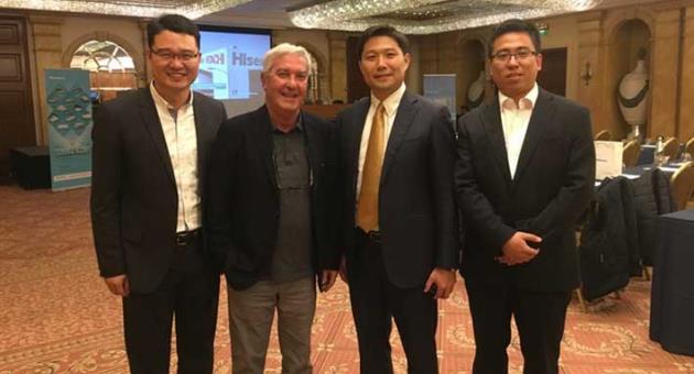 Left to right, MR Shane Dong, Mr Henry attard, Mr Yi Bao and Mr Tony Xu.