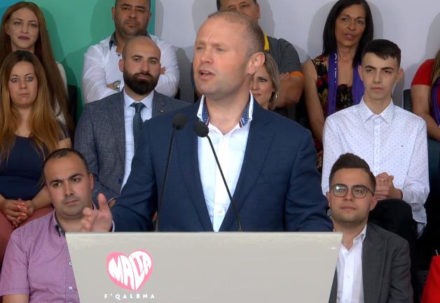 Celebrations in Nadur at PL’s first rally following election victories - The Malta Independent