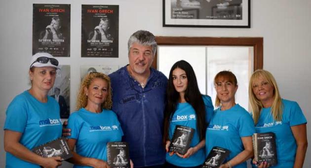 Ivan Grech together with Mailbox distributors, from left, Julia Coppola, Christine Debono, Oriana Bezzina, Josianne Borg and Catherine Gatt.