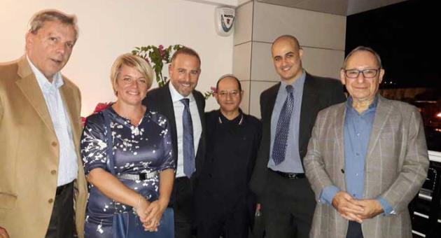 Members of the Tayar Foundation for Jewish Heritage in Malta: Daniel Pariente, Sarah Azzopardi, Damon Camilleri, Rabbi Reuben Ohayon, Dennis Mizzi and Julius Nehorai