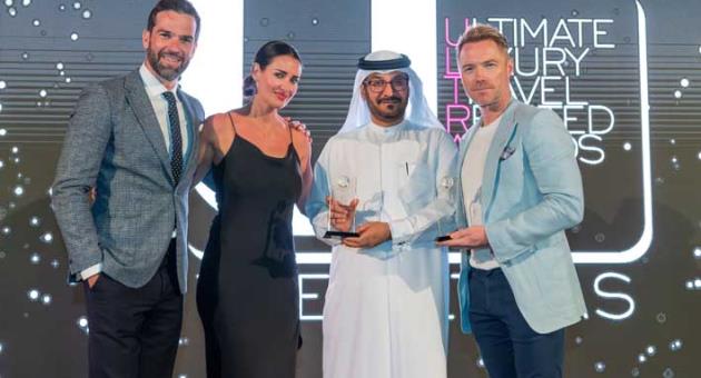 From left to right: Gethin Jones, British broadcaster and television presenter; Kirsty Gallacher, British television presenter; Adel Al Redha, Chief Operating Officer for Emirates Airline; and Ronan Keating, Irish singer, songwriter and broadcaster.