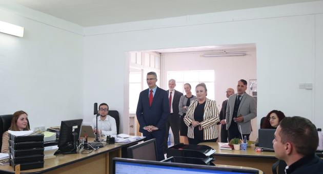A visit by Minister Carmelo Abela to the DIER offices, prior to the Covid-19 outbreak