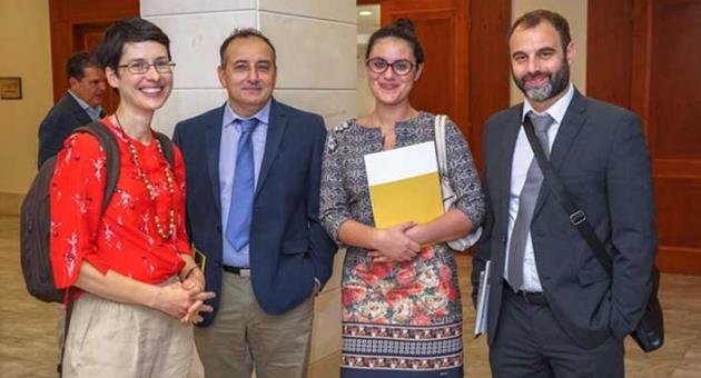 Ms Iva Borg Frkic, Dr Johann Scicluna, Dr Petramay Attard Cortis and Dr Stephen Sciberras at the Convegno MEDIWARN in Catania, Sicily in October 2019