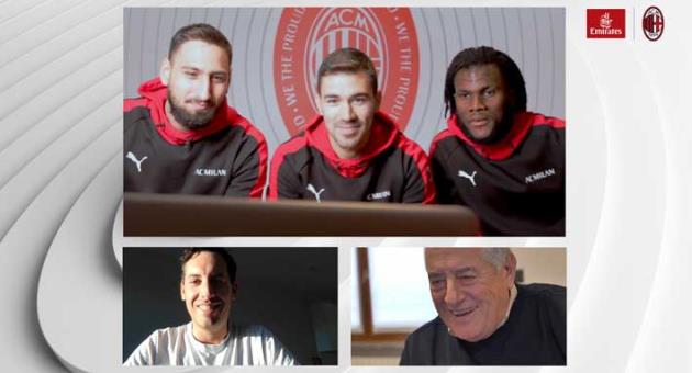 Alessio Romagnoli, Gianluigi Donnarumma and Franck Kessié surprise fans with Emirates flight tickets and an invitation to watch AC Milan play