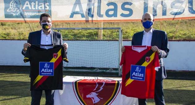 From left: Andrew Naudi, president of Melita FC and Matthew von Brockdorff, Managing Director and CEO of Atlas Insurance soon after the sponsorship signing agreement