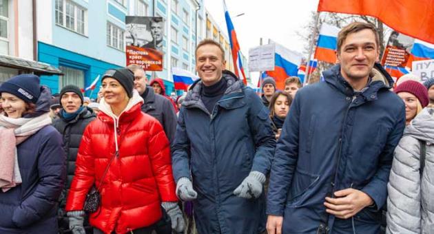 Alexei Navalny during a demonstration last year