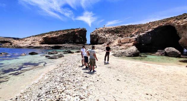 A deserted Cominotto whilst filming the documentaries