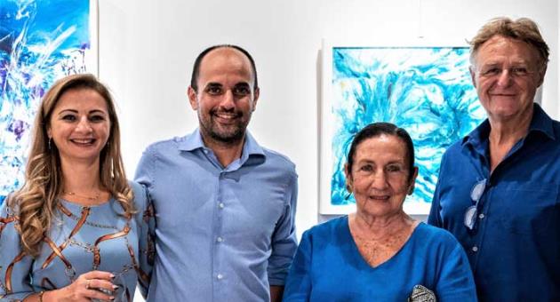 The artist Rosanna Ciliberti and Edward Saliba, Marie Benoit, Rudy Buhler