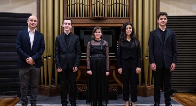 MYO Artistic Director José García Gutiérrez and the four musicians to perform in Paris. Photo: Darren Agius Photography