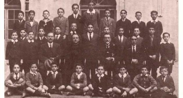 At the Lyceum. He was in the same class as Ruzar Briffa and Walter Ganado. According to documents at the Archives he came first at the entrance exam beating everyone else