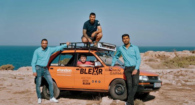 Sebastian ‘Bassy’ Darmanin Kissaun at the wheel of the Subaru J10, called Dommy, with members of the HandsOn Systems team (from left) Anthony Sciberras, Systems Support manager, technician Steve Farrugia and Sales manager Patrick Borg