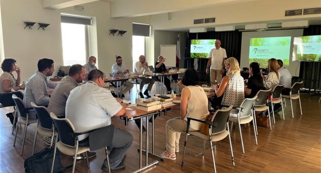 One of the first sessions of the FranklinCovey leadership programme at Steward Health Care Malta