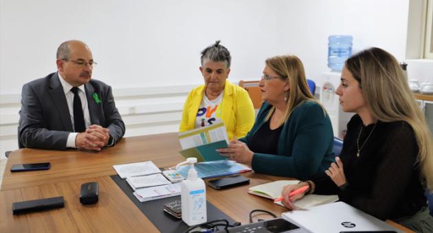 Children need action now… Malta Foundation for the Wellbeing of Society head Marie-Louise Coleiro Preca (second from right) with the MFWS teams in a meeting with Mental Health Commissioner Dennis Vella Baldacchino.