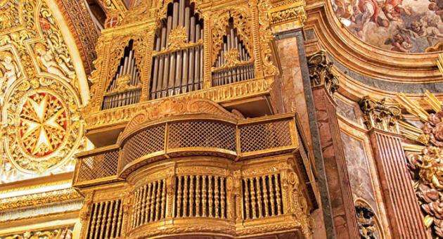 The Pipe Organ in Saint John's Co-Cathedral, Valletta. Photograph Reuben Chircop.