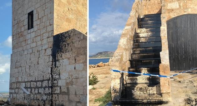 Ghajn Znuber Tower and surroundings areas vandalised - The Malta ...