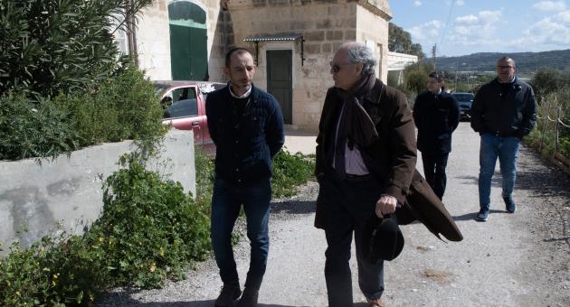 Governor Prof. Scicluna together with Darren Saliba, Il-Majjistral’s Nature and History Park Manager