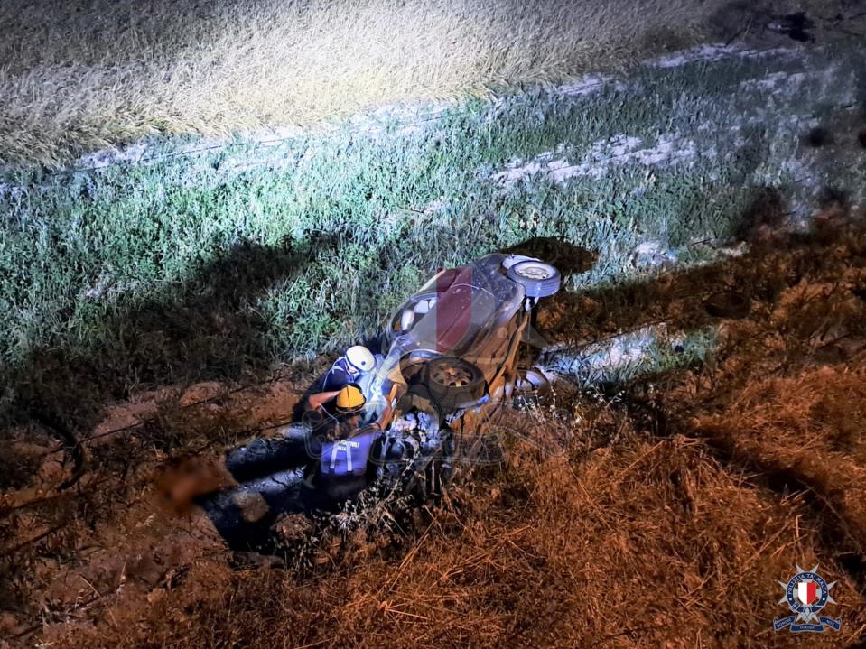 Woman, man injured as car falls into field - The Malta Independent - Vimarsana News