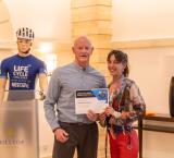 LifeCycle (Malta) Foundation Founder and Chairman Alan Curry with Francesca Garbe, winner of the 2023 Jack Bowen Award