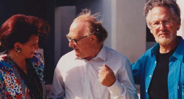 Fr Peter Serracino Inglott with Myriam and Richard England in 1998