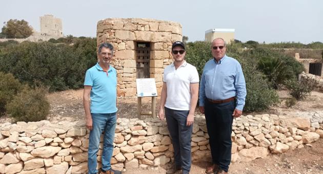 From left: Vincent Attard, Executive President /CEO Nature Trust - FEE Malta with HSBC CEO Geoffrey Fichte and Mr Michel Cordina at the Xrobb l- Ghagin Park