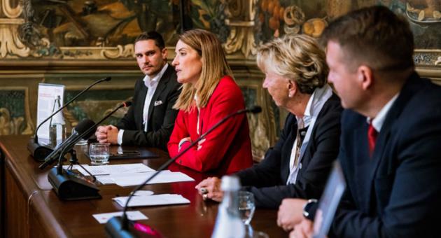 From left: Julian Dingli, Roberta Metsola, Helga Ellul and Martin Zemitis 