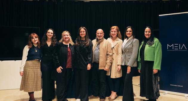 From left: Nicole Sciberras Debono, Maraiah Sapiano, Marcon Borg Cardona, Maria Galea, Joseph Farrugia, Marilena Gauci, Christine Dalli and Stephanie Bonello. Photo: Audrey Rose Mizzi 